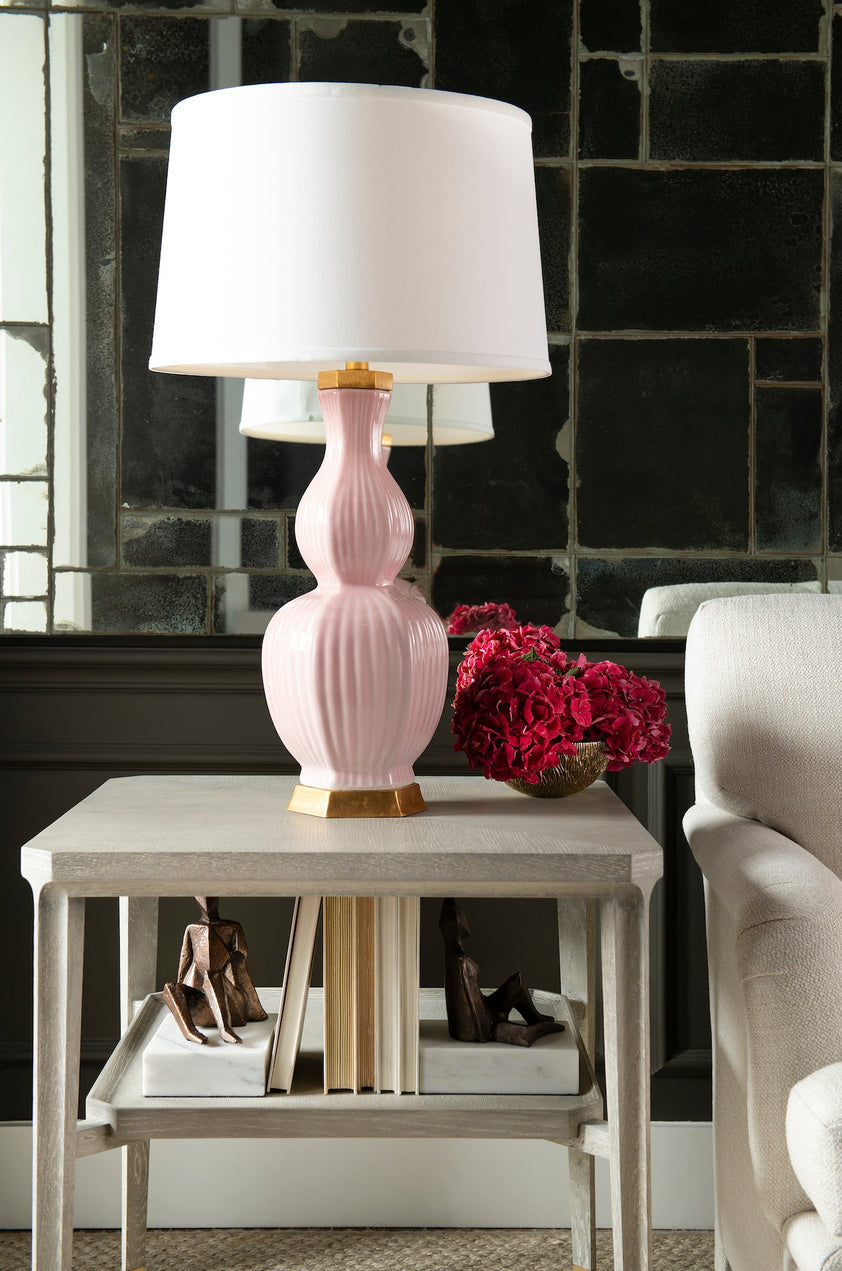 Delft Lamp (Lamp Only) - Peony Pink