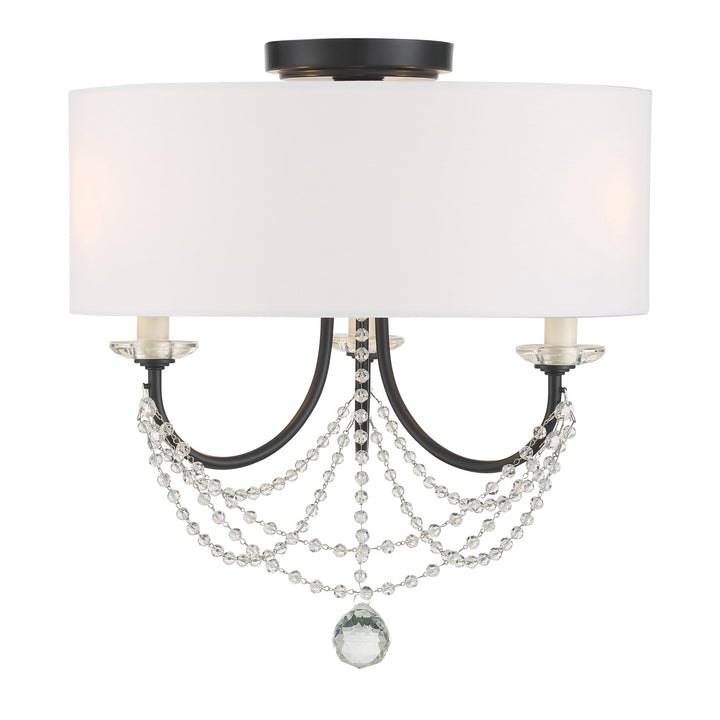 Delilah 3 Light Aged Brass Mini Chandelier