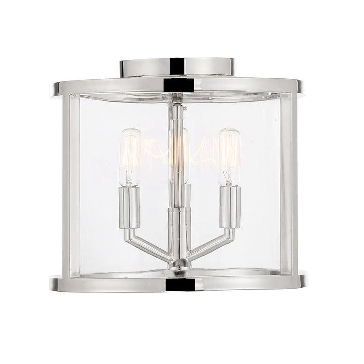 Libby Langdon Devon 3 Light Polished Nickel Mini Chandelier