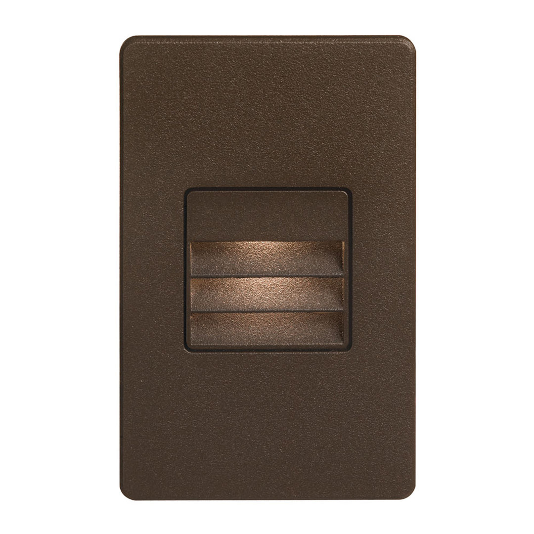 Dainolite 120VAC input, L125mmxW78mmxH37mm, 2700K, 3.3W IP65, Bronze Wall LED Light with Louver