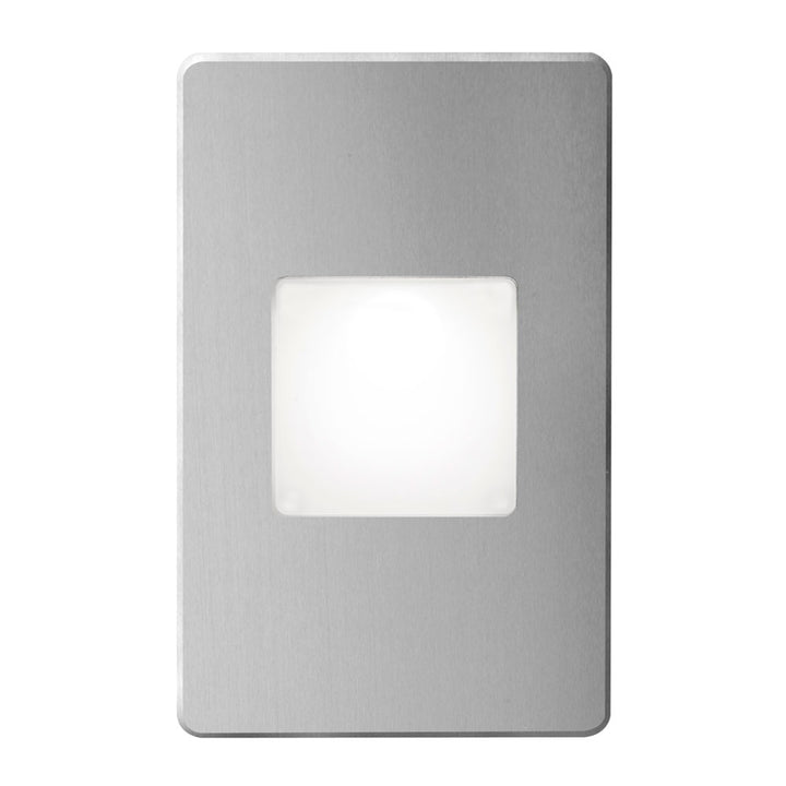 Dainolite 120VAC input, L125mmxW78mmxH37mm, 2700K, 3.3W IP65, Black Wall LED Light with White Lens.