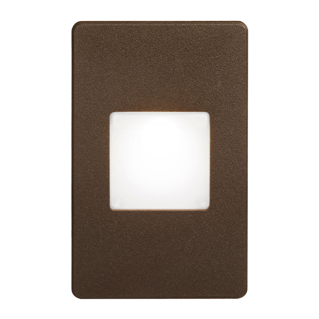 Dainolite 120VAC input, L125mmxW78mmxH37mm, 2700K, 3.3W IP65, Black Wall LED Light with White Lens.