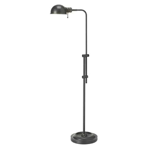 Dainolite 1 Light Incandescent Adjustable Pharmacy Floor Lamp, Aged Brass