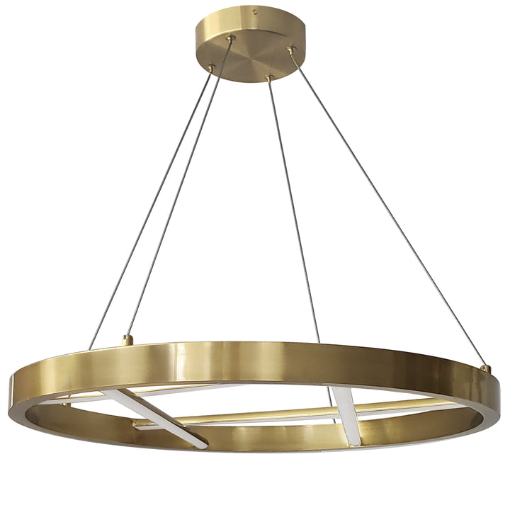 Dainolite 40W Chandelier, Aged Brass w/ White Silicone Diffuser