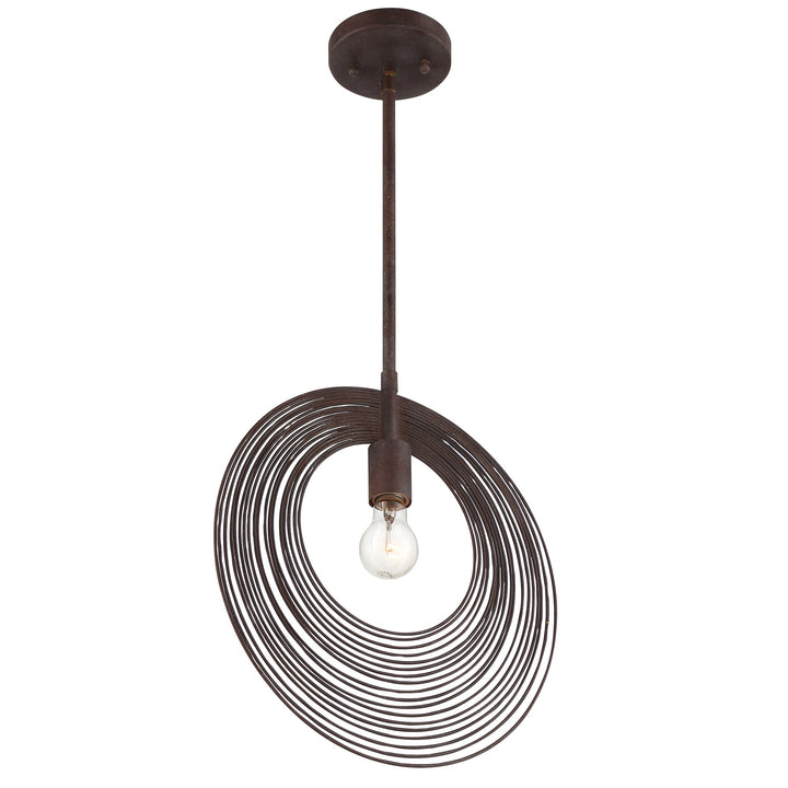 Crystorama Doral 1 Light Forged Bronze Pendant