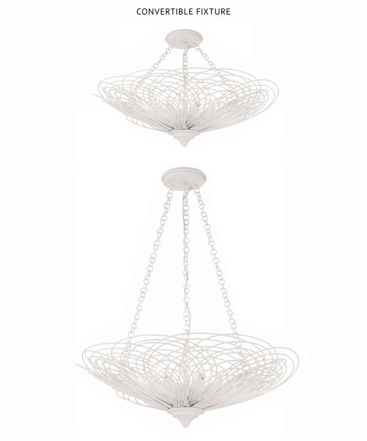 Crystorama Doral 6 Light Matte White Chandelier