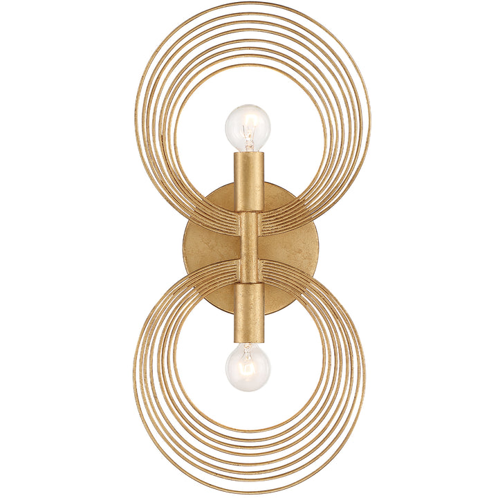 Crystorama Doral 2 Light Renaissance Gold Sconce