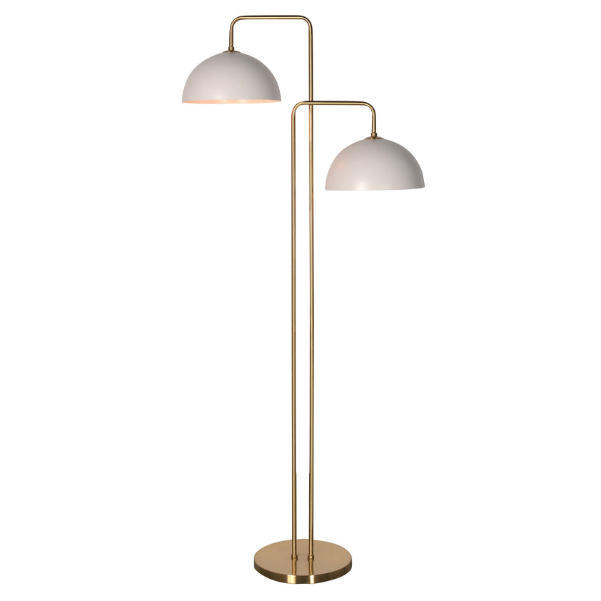 Mazi 65" Tall White Double Head Modern Floor Lamp