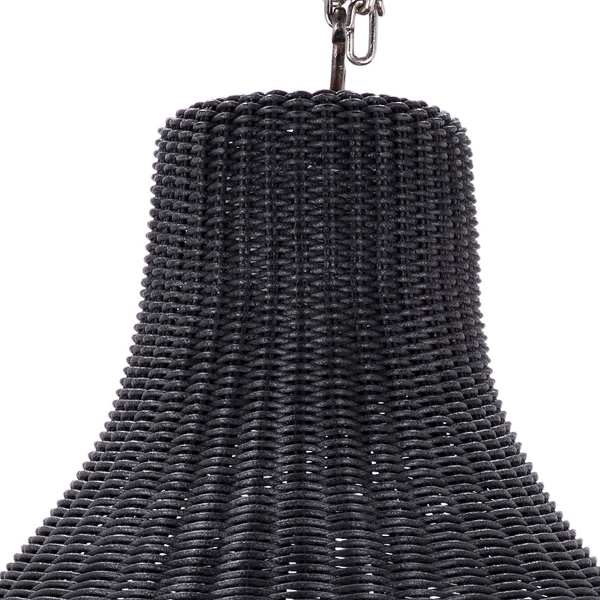 Lissey 18" Dimeter Black Woven Resin Lamp Shade