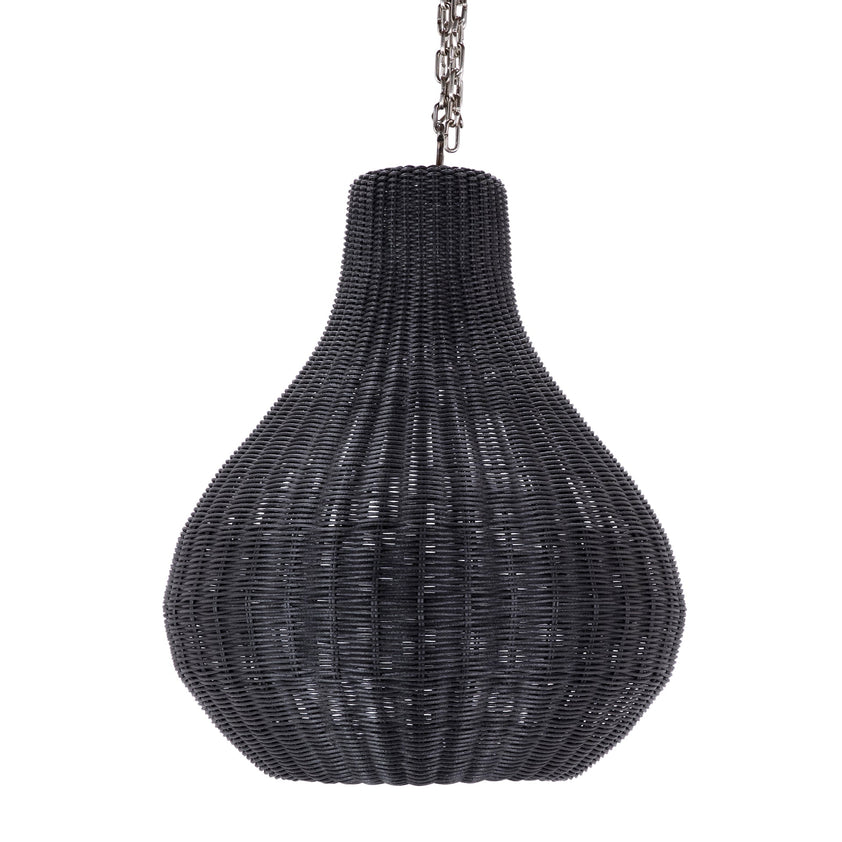 Lissey 18" Dimeter Black Woven Resin Lamp Shade