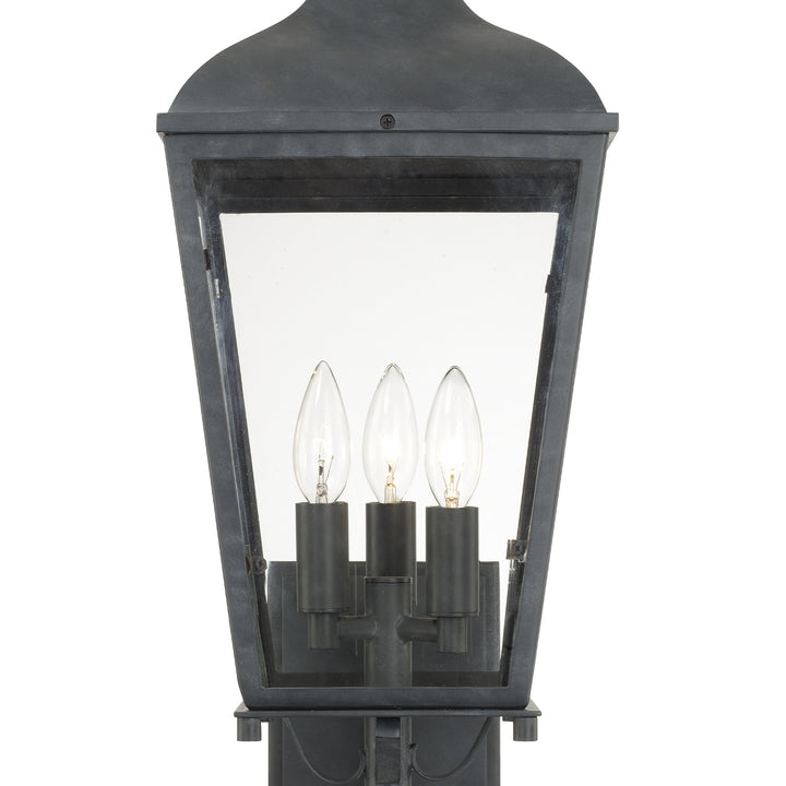 Crystorama Dumont 3 Light Graphite Outdoor Sconce