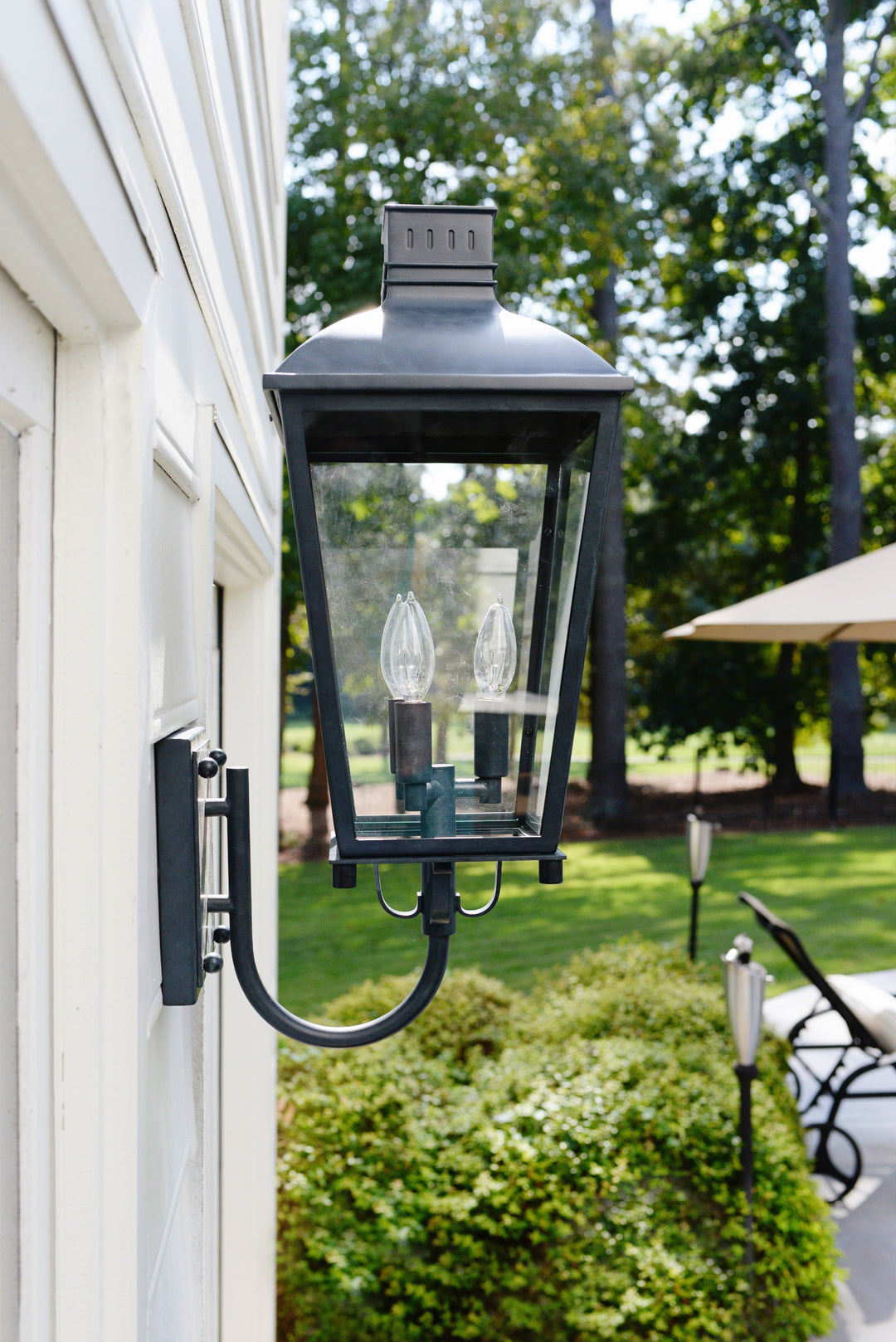 Crystorama Dumont 3 Light Graphite Outdoor Sconce