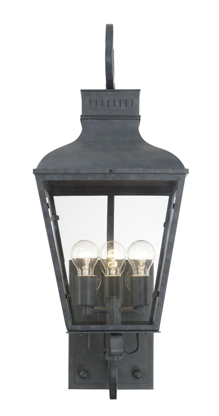 Crystorama Dumont 3 Light Graphite Outdoor Sconce