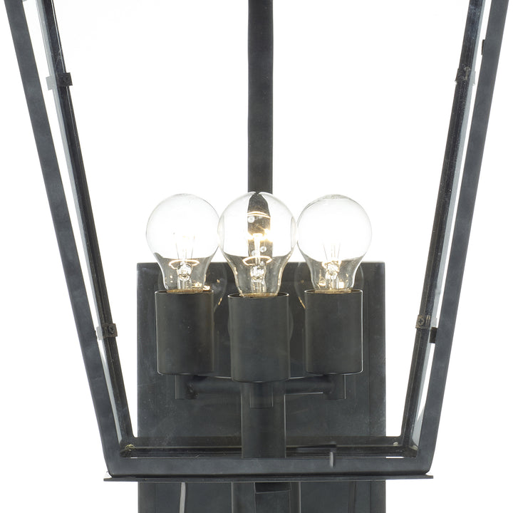 Crystorama Dumont 3 Light Graphite Outdoor Sconce