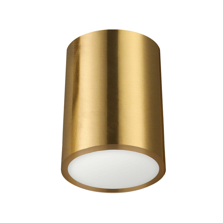 Dainolite 12W Flush Mount Aged Brass with Frosted Acrylic Diffuser