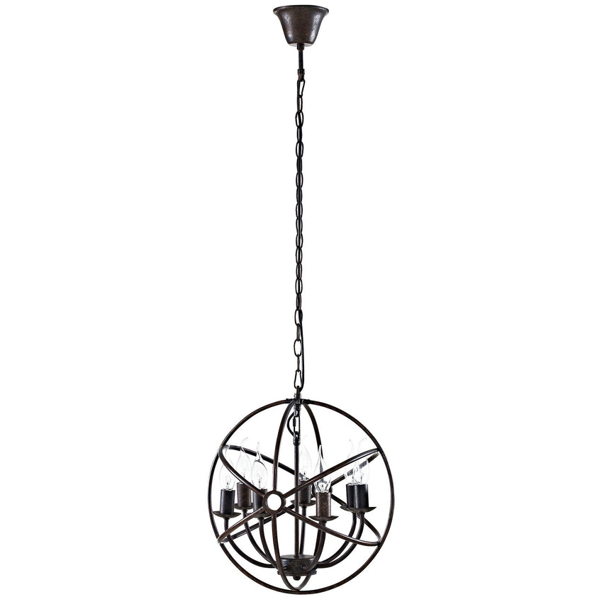 Atom Chandelier in Brown