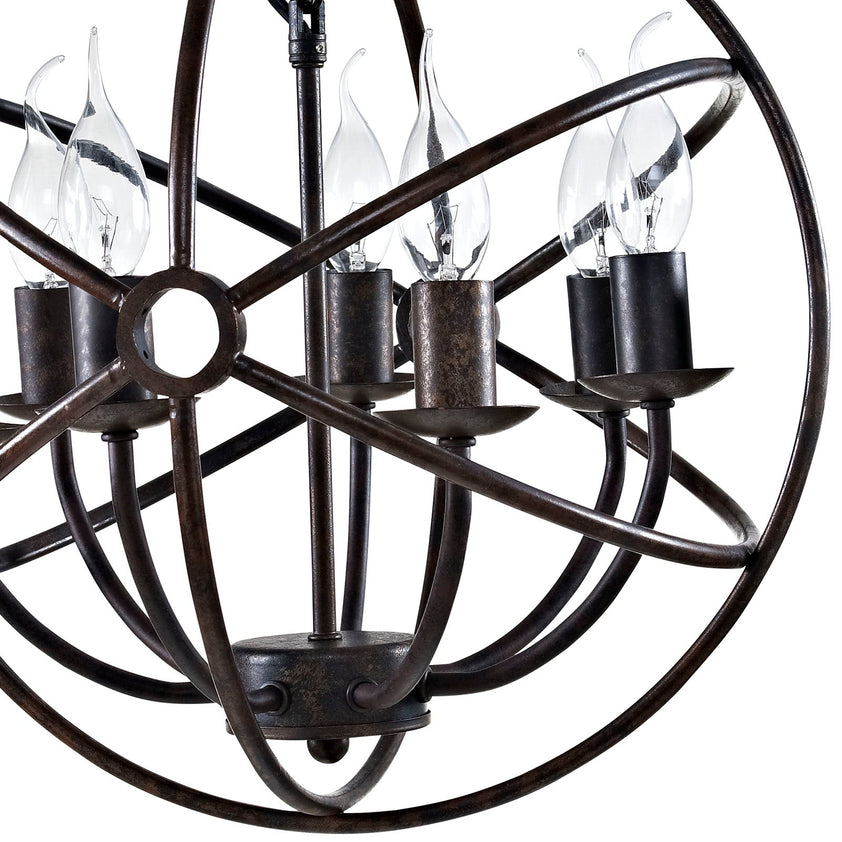 Atom Chandelier in Brown