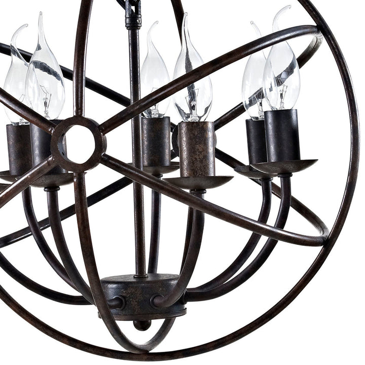 Atom Chandelier in Brown