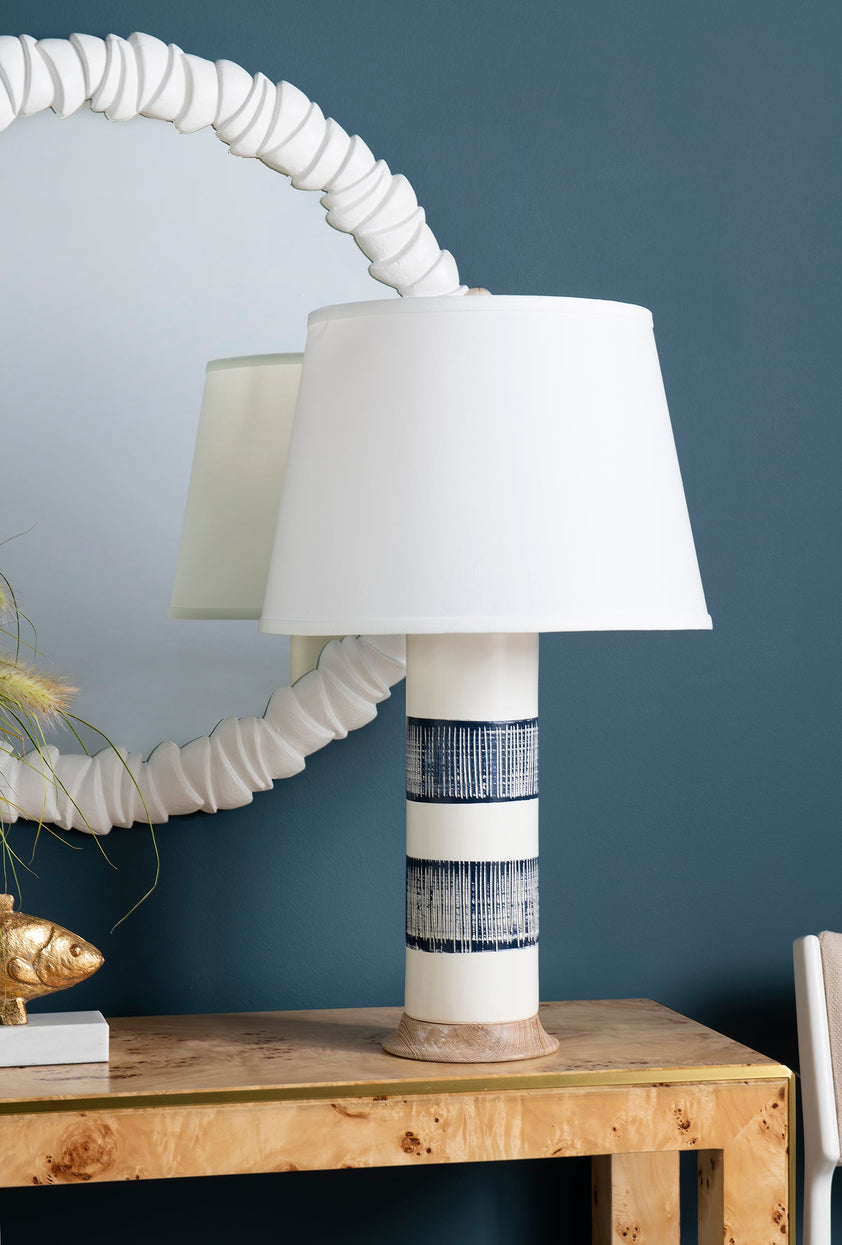 Elena Lamp (Lamp Only) - Blue and White