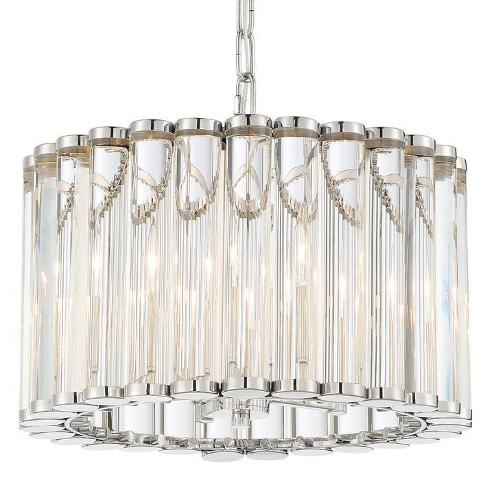 Crystorama Libby Langdon Elliot 4 Light Polished Nickel Mini Chandelier