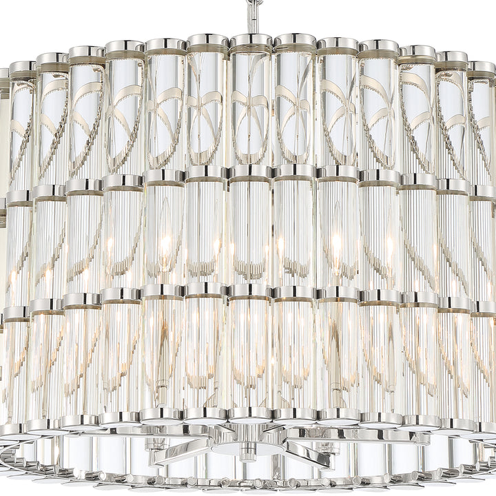 Crystorama Libby Langdon Elliot 6 Light Polished Nickel Chandelier