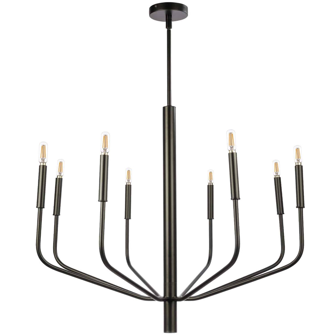 Dainolite 8 Light Incandescent Chandelier, Aged Brass