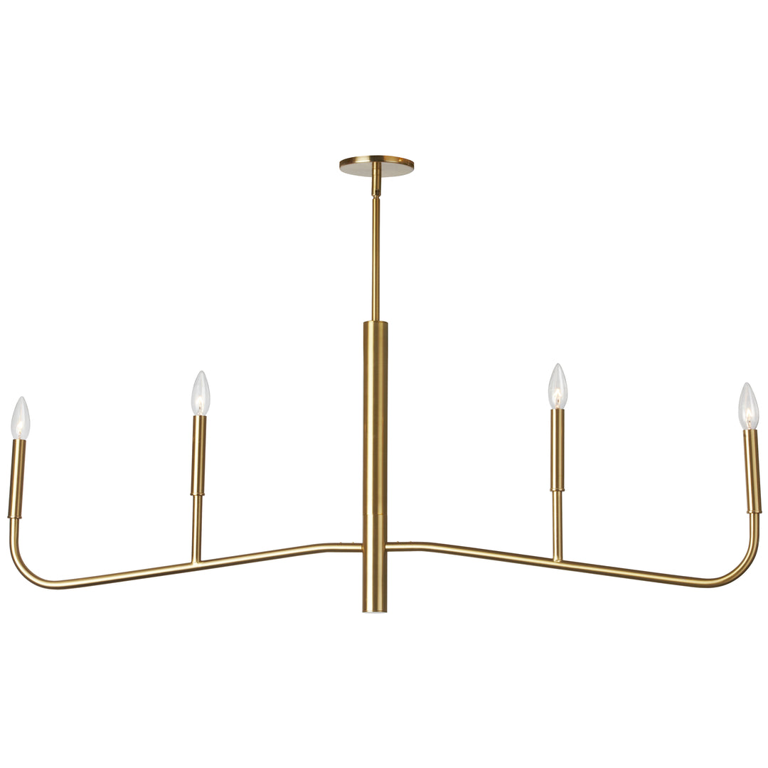 Dainolite 4 Light Incandescent Horizontal Chandelier, Aged Brass