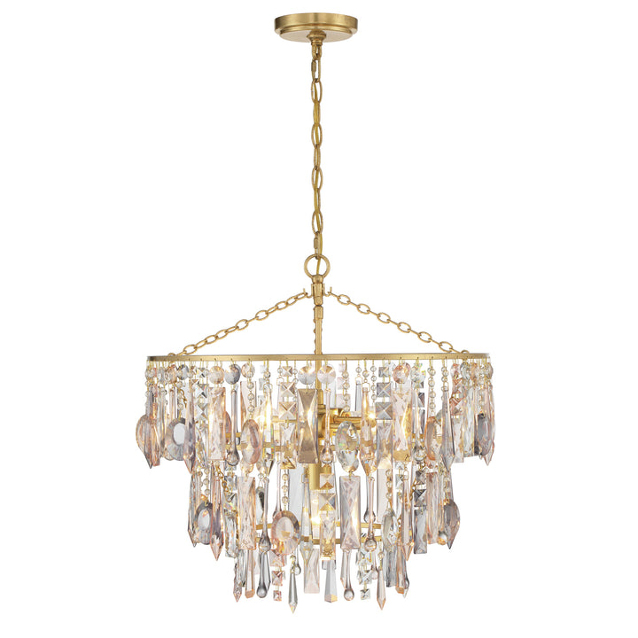 Crystorama Elsa 3 Light Antique Gold Chandelier