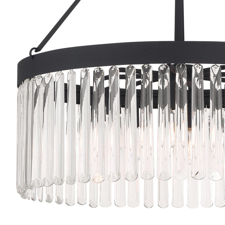 Crystorama Emory 8 Light Black Forged Chandelier