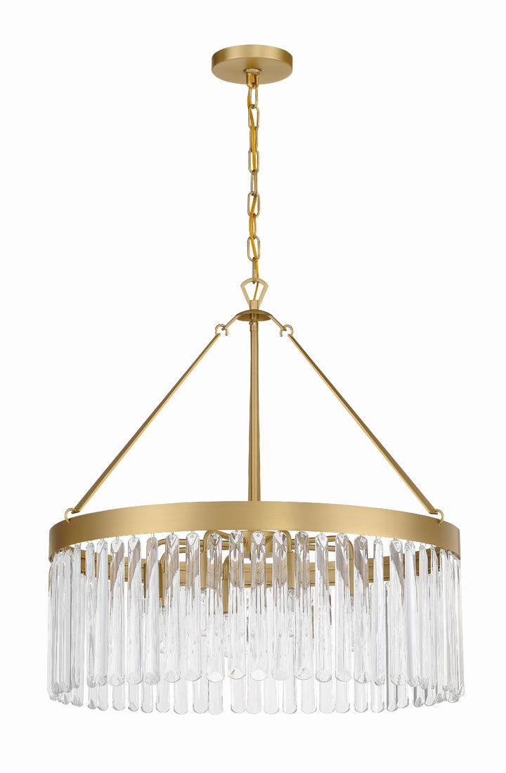 Crystorama Emory 8 Light Black Forged Chandelier