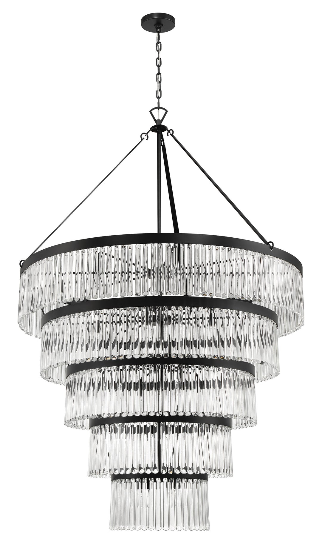 Crystorama Emory 30 Light Black Forged Chandelier