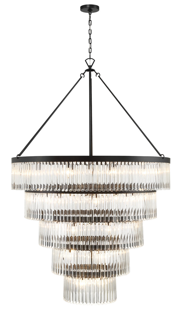 Crystorama Emory 30 Light Black Forged Chandelier