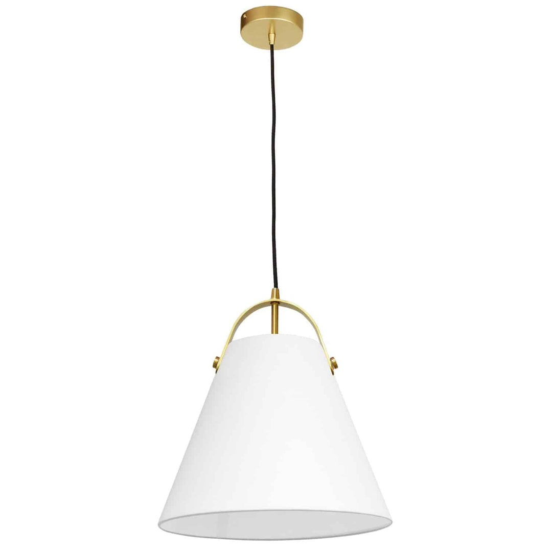 Dainolite 1 Light Emperor Pendant Aged Brass with Black Shade