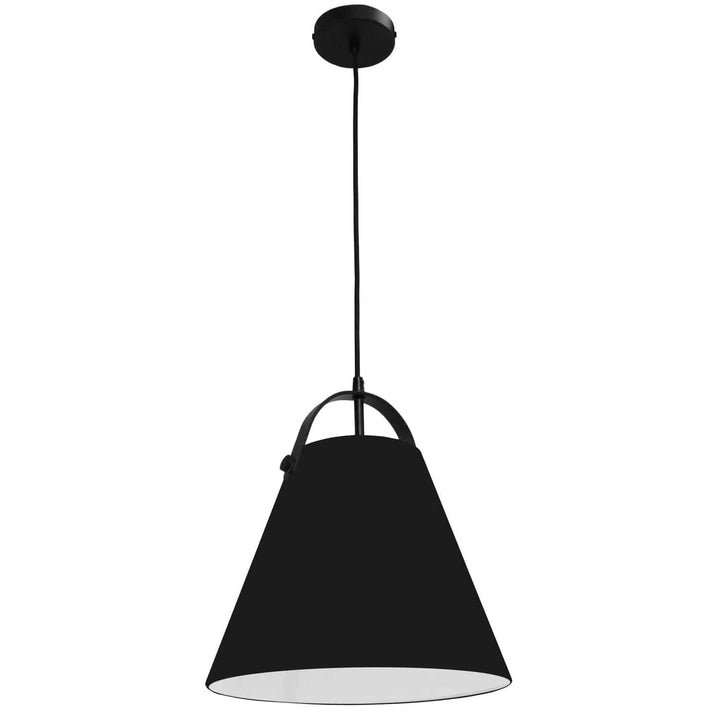 Dainolite 1 Light Emperor Pendant Aged Brass with Black Shade