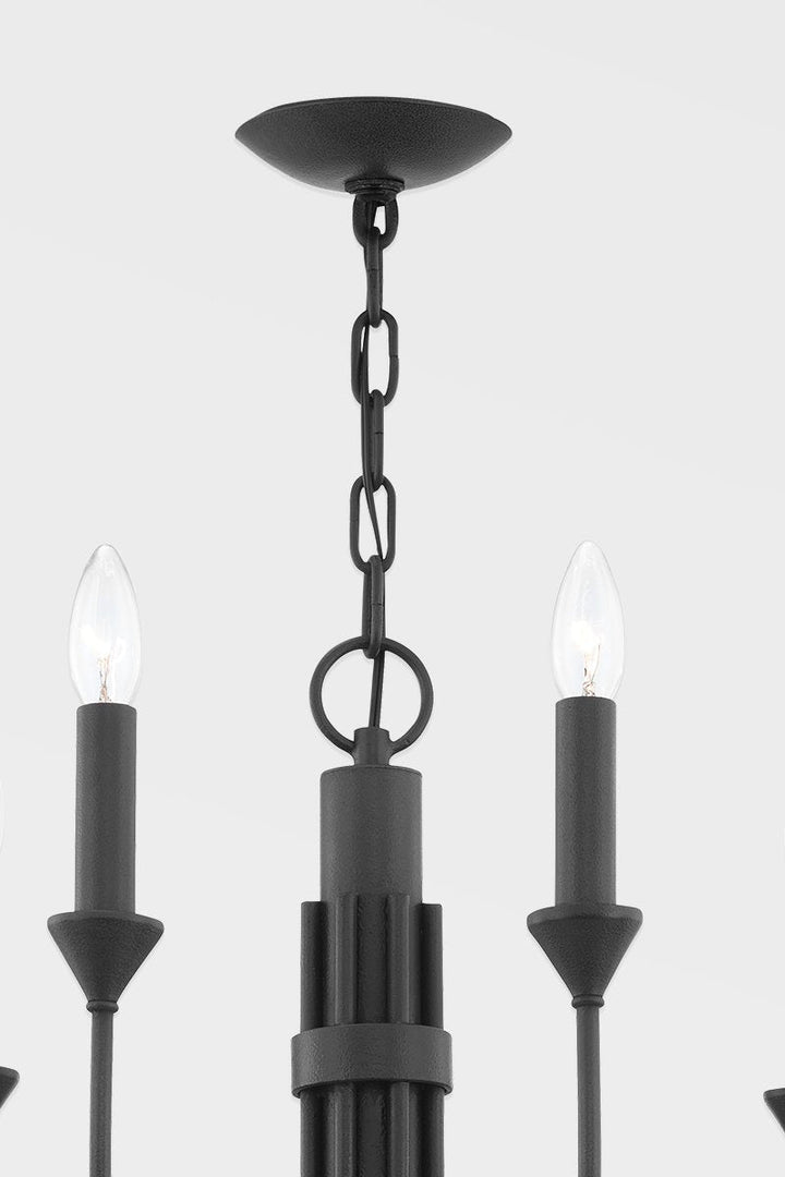 Cate 7 Light Chandelier - Iron And Steel