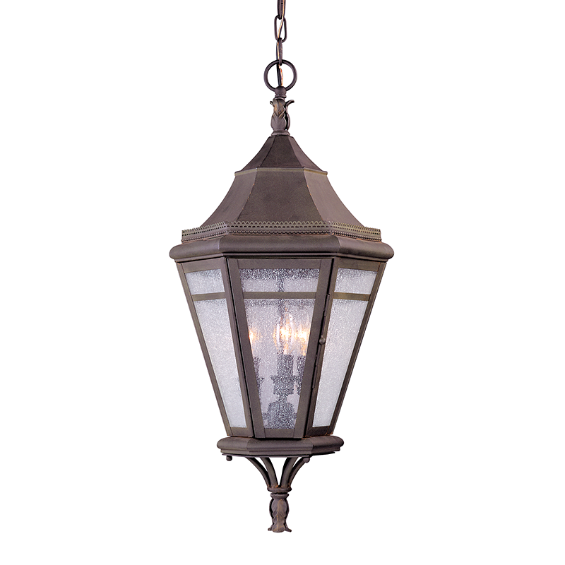 Morgan Hill Hanging Lantern 27" - Natural Rust