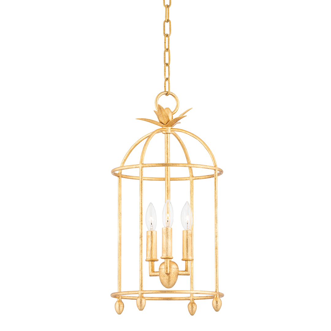 Brooks 3 Light Pendant - Vintage Gold Leaf