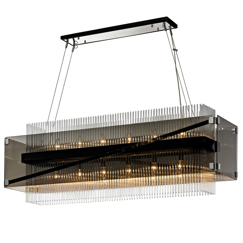 Apollo Linear Pendant - Bronze, Polished Chrome