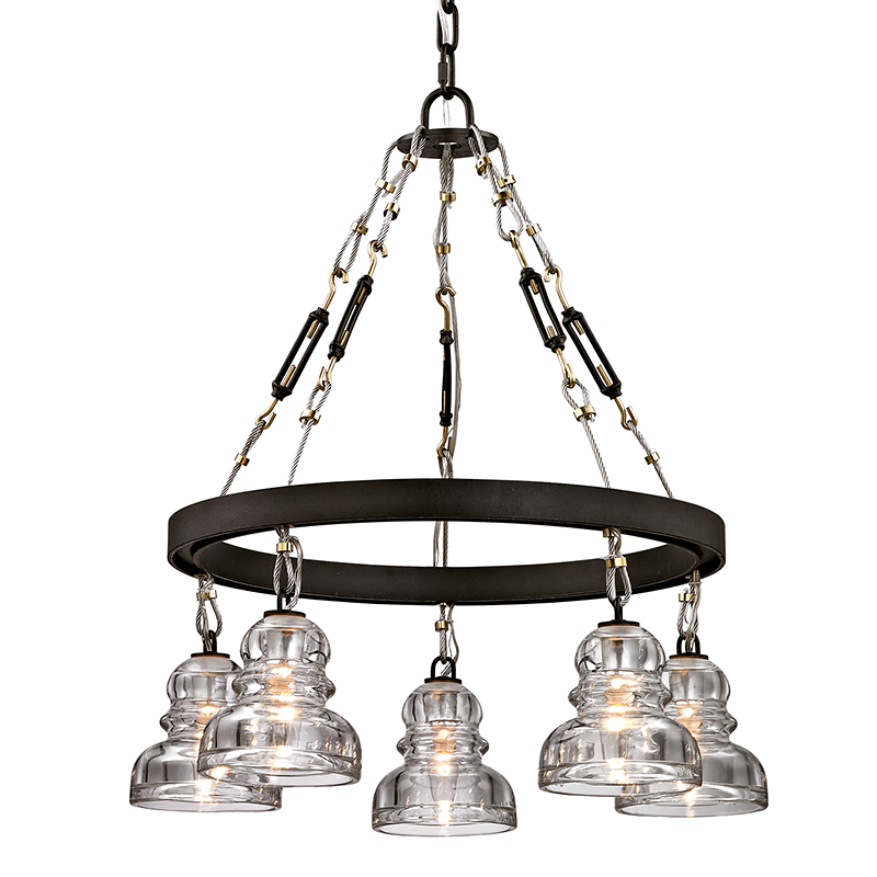 Menlo Park Chandelier 27" - Deep Bronze