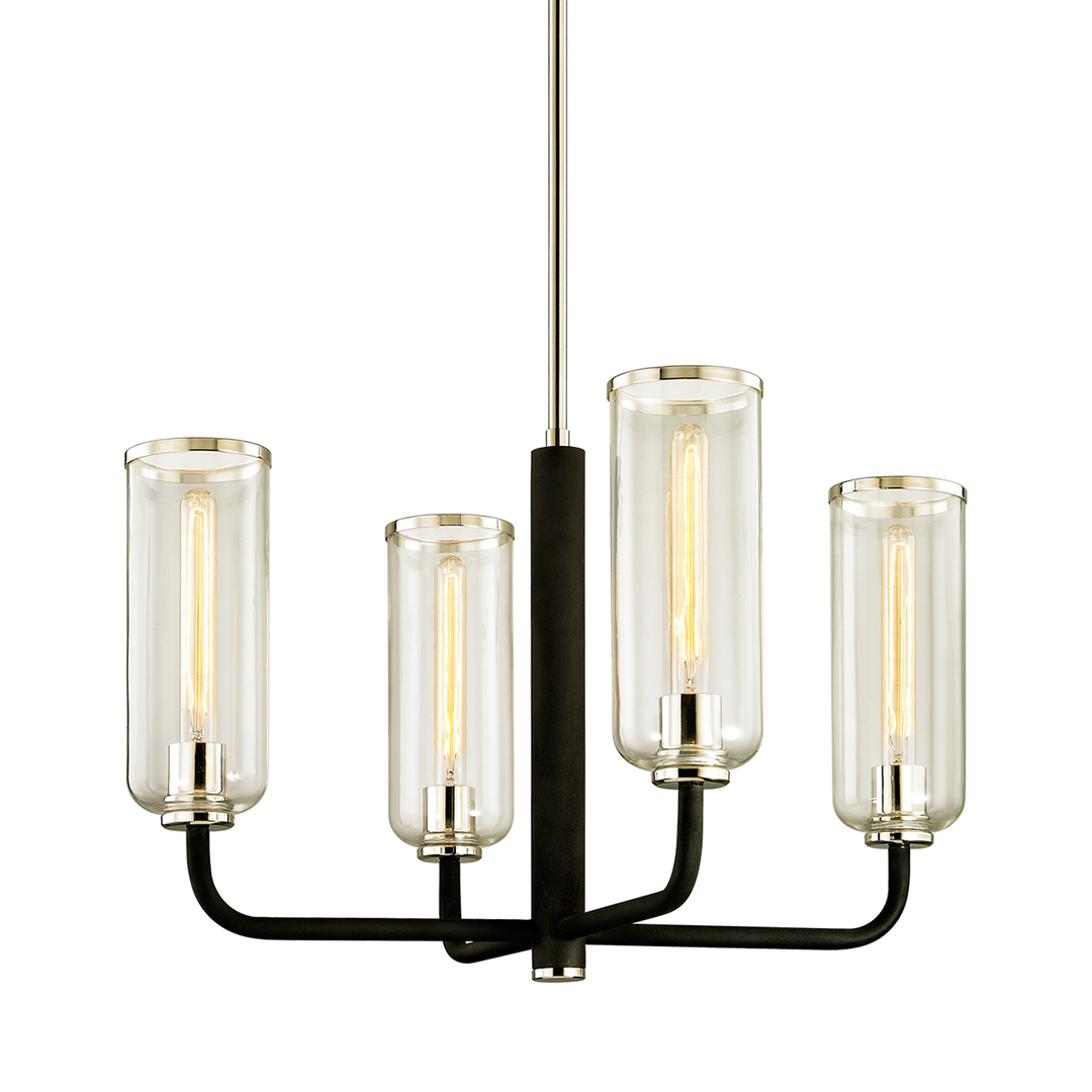 Aeon Chandelier 18" - Carbide Blk & Pol Nickel