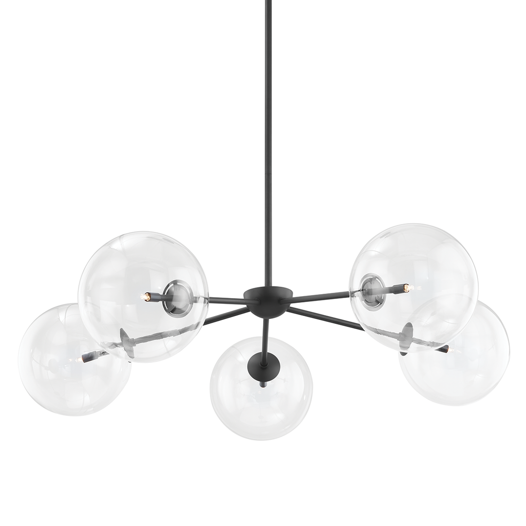 Madrid 5 Light Chandelier - Iron And Steel