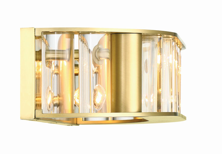 Crystorama Libby Langdon Farris 4 Light Aged Brass Bathroom Vanity