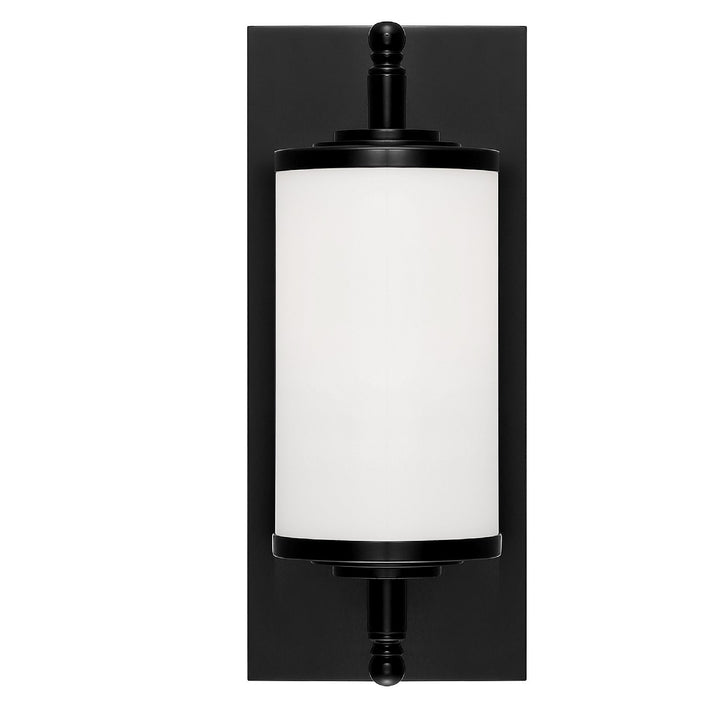 Crystorama Foster 1 Light Matte Black Bathroom Vanity