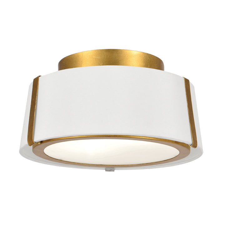 Fulton 2 Light Antique Gold Semi Flush Mount