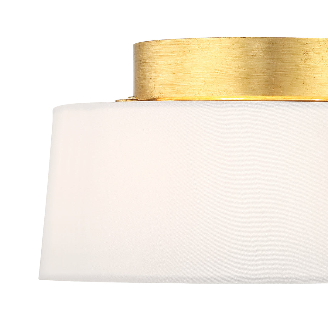 Crystorama Fulton 2 Light Antique Gold Semi Flush Mount