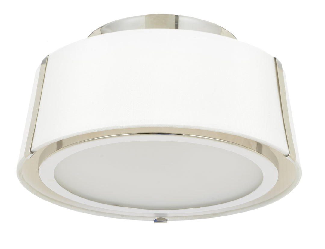 Crystorama Fulton 2 Light Antique Gold Semi Flush Mount