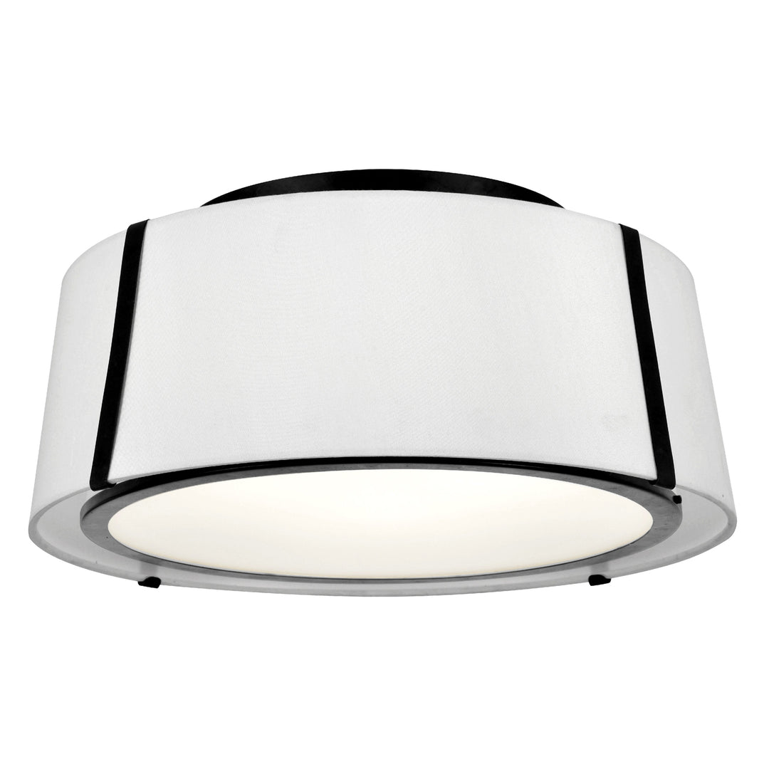 Fulton 3 Light Antique Gold Semi Flush Mount