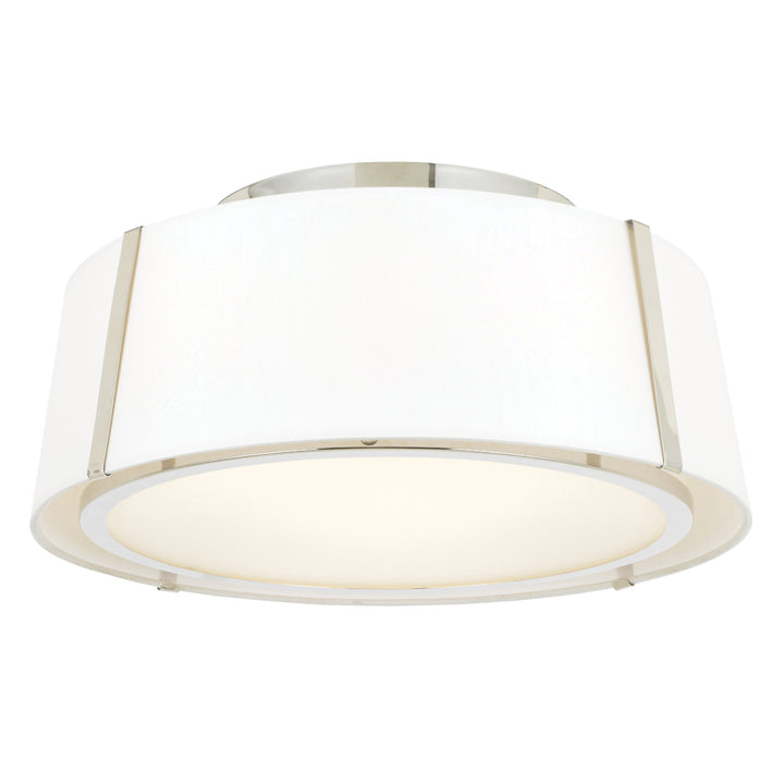 Fulton 3 Light Antique Gold Semi Flush Mount