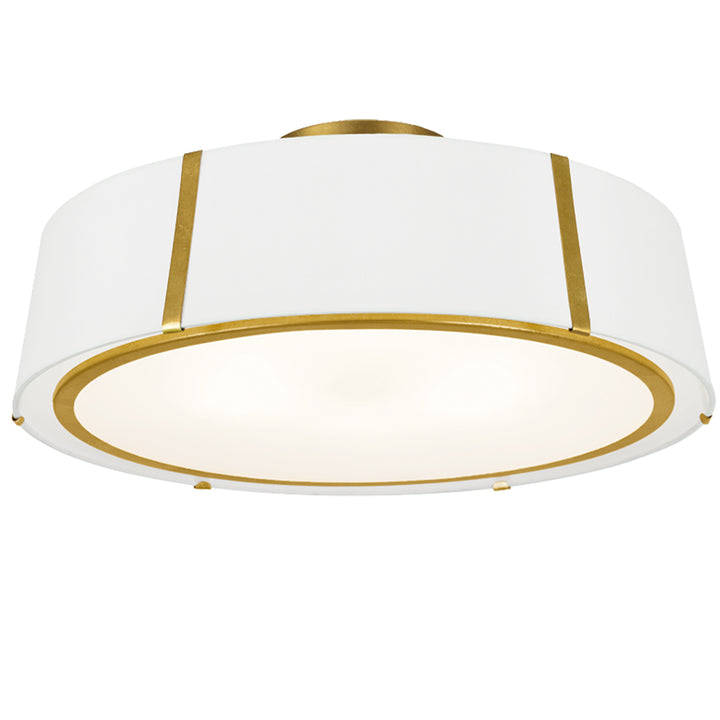 Crystorama Fulton 6 Light Antique Gold Semi Flush Mount