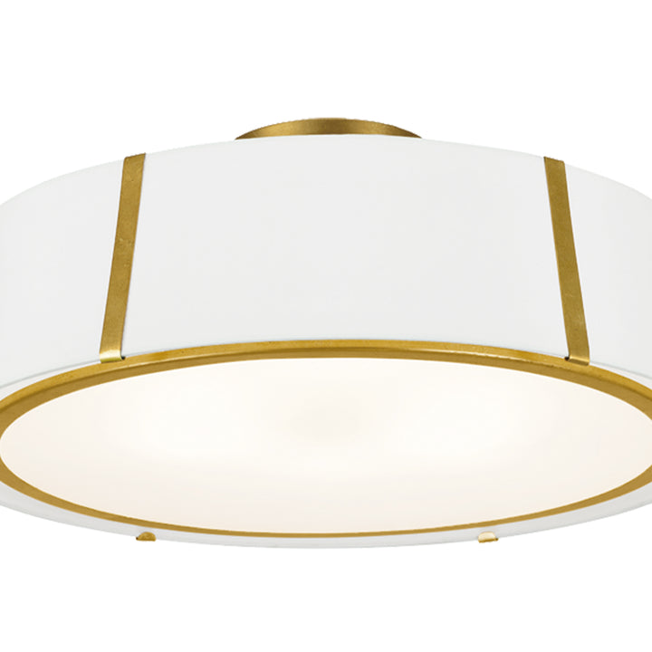 Crystorama Fulton 6 Light Antique Gold Semi Flush Mount